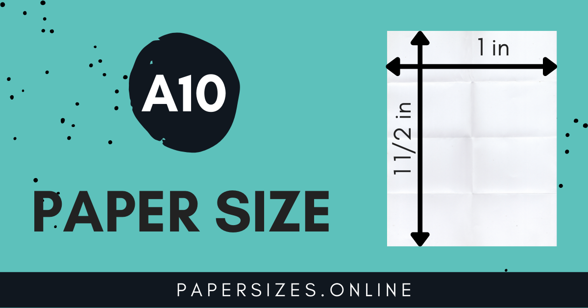 A10 Size In Inches - Paper Sizes Online