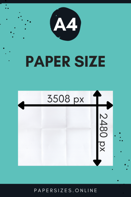 a 4 paper size pixels