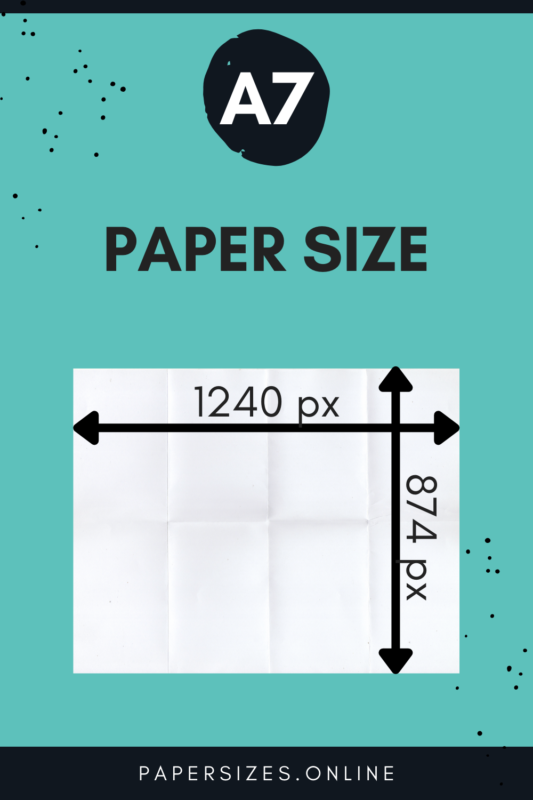 a 7 paper size pixels
