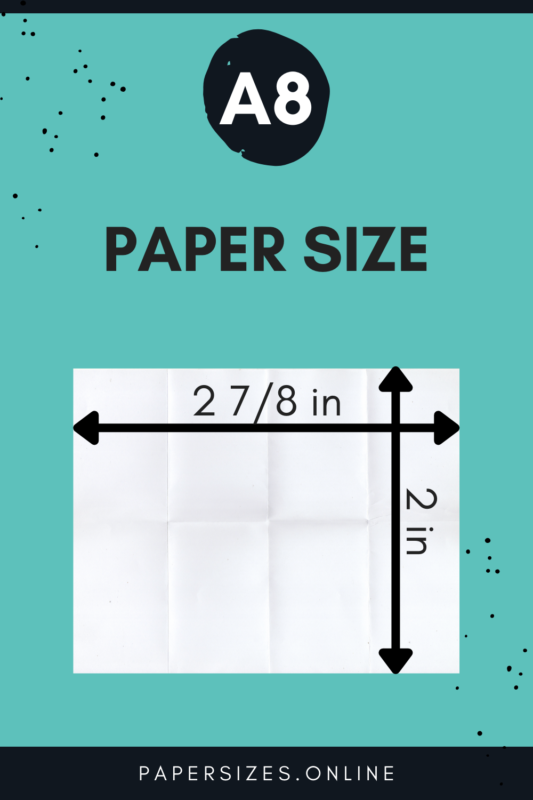 a8 paper size inch