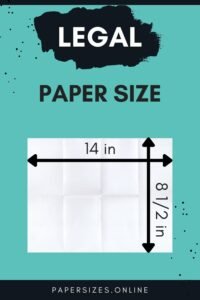 Legal Size in CM - US Paper Sizes
