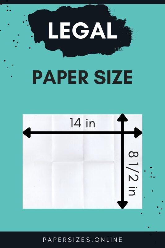 Legal paper size in inches