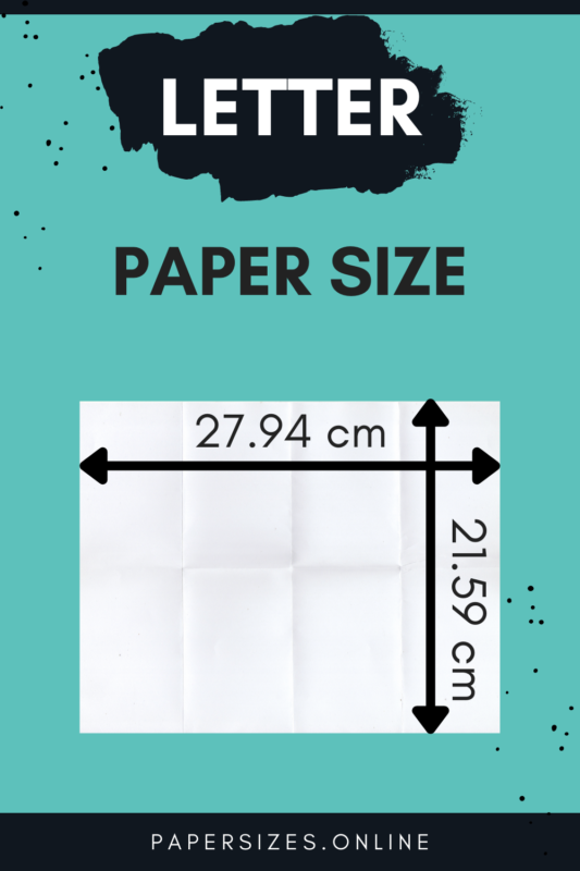 letter paper size cm