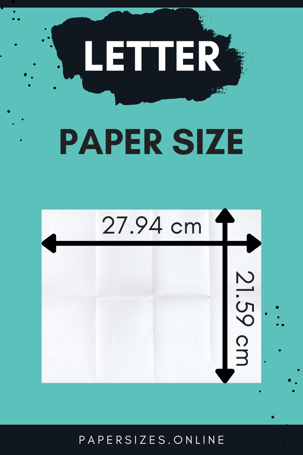 letter page size in cm