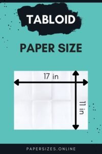 Tabloid paper size in inches
